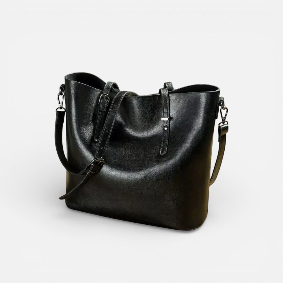 Damen Schultertasche mit Reißverschluss und großem Hauptfach