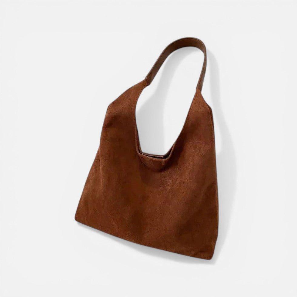 Damen Schultertasche aus Kunstleder mit großem Volumen
