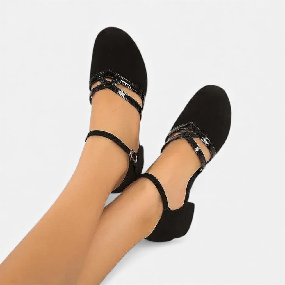 Damen Riemchenschuhe mit flachem Absatz