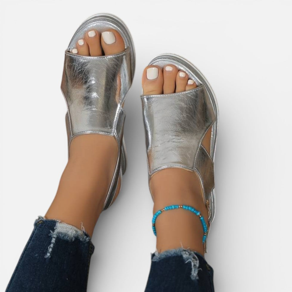 Damen Keilsandalen mit Riemen