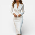 Damen Blazer Kleid mit Knopfleiste und taillierter Passform