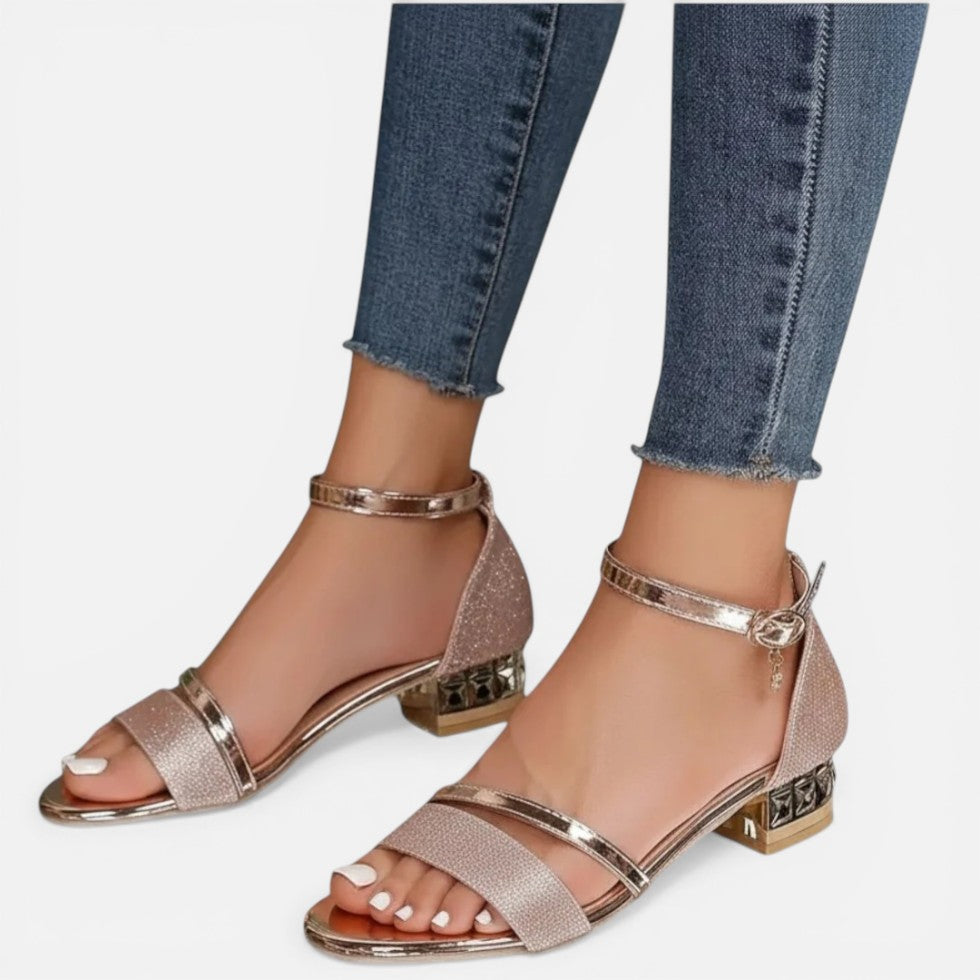 Kerstin | Damen Sandalen Blockabsatz Knöchelriemen – Blockabsatz Sandalen Sommer 2026