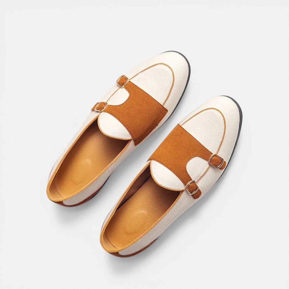 Damen Schuhe mit Schnallenriemen und flacher Sohle