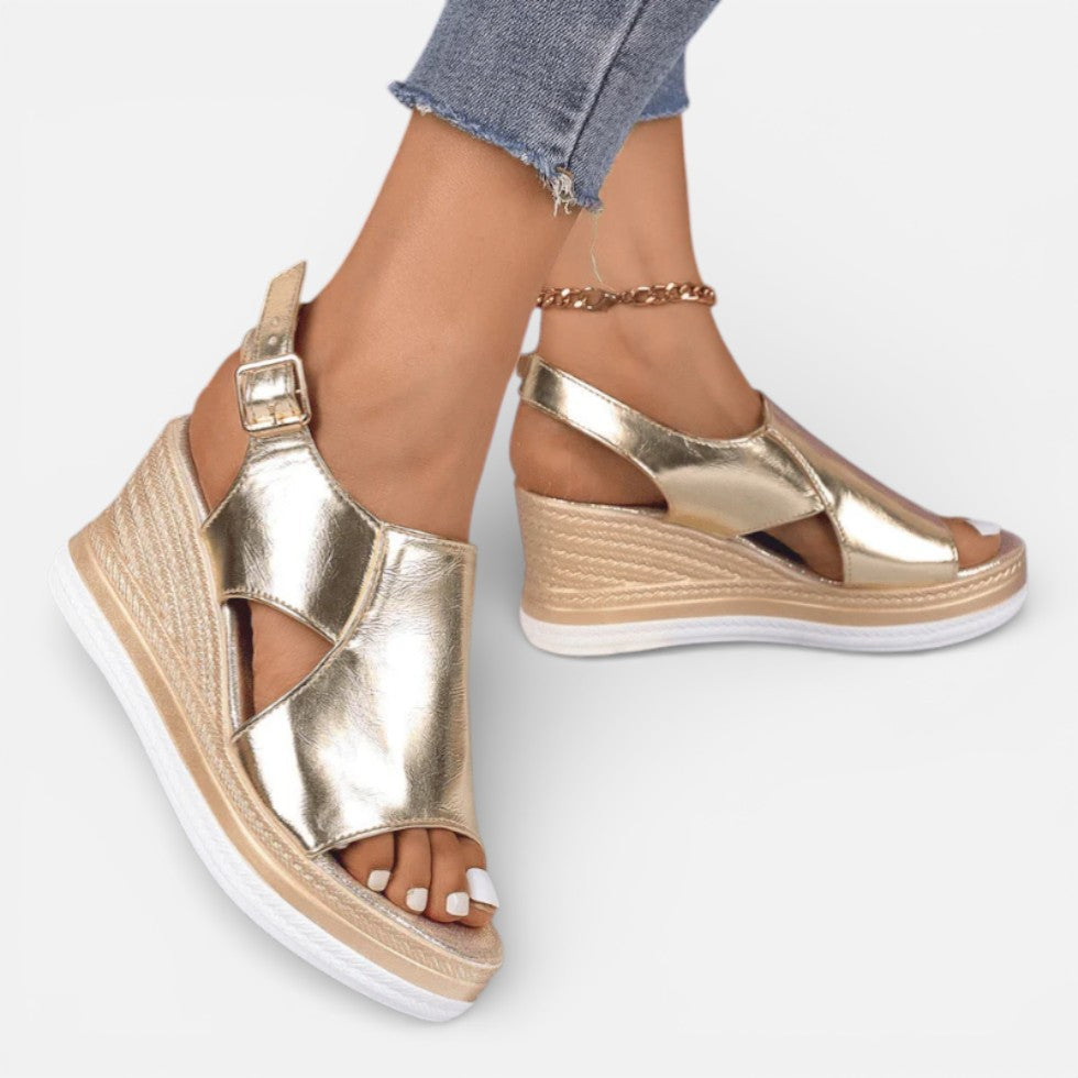Damen Keilsandalen mit Riemen