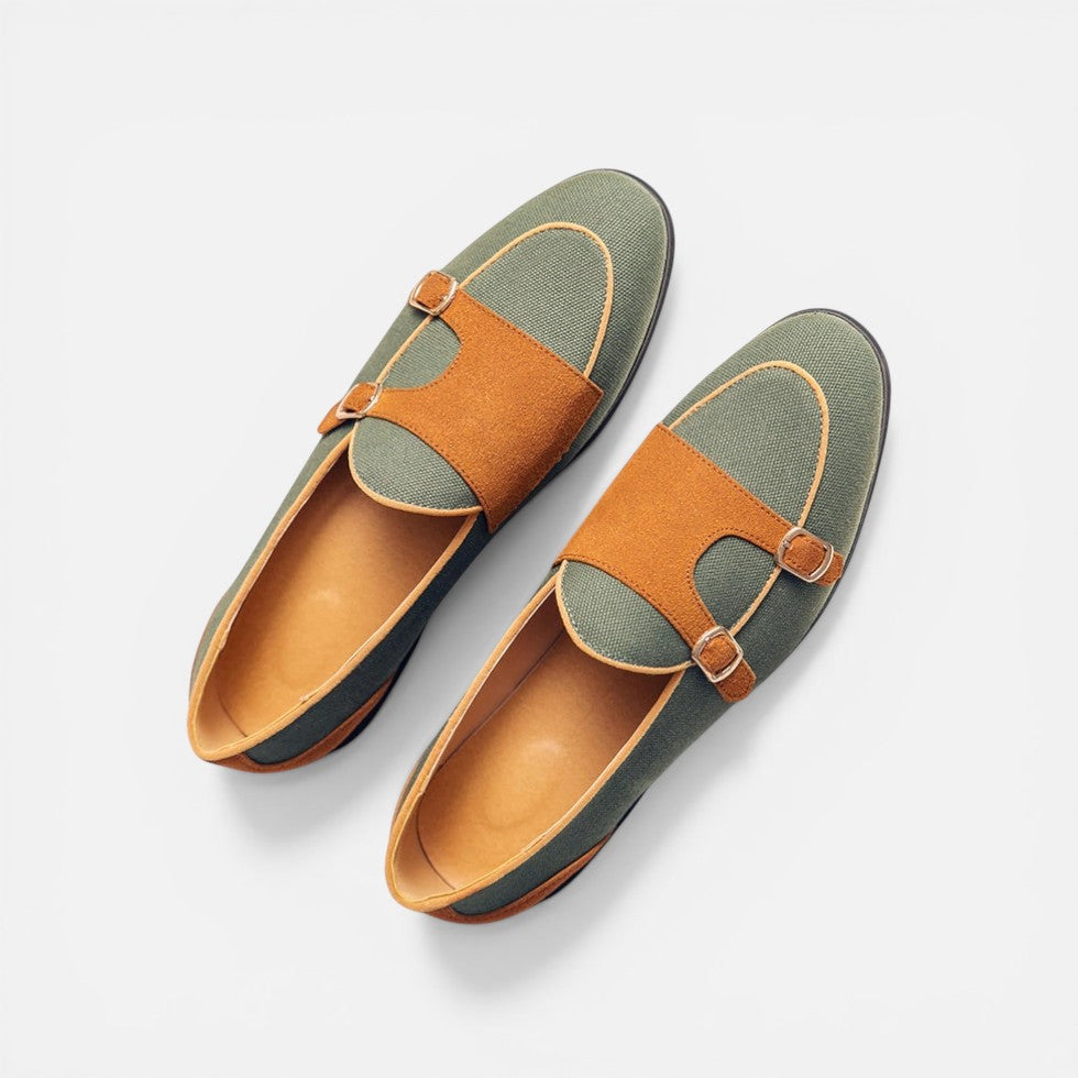 Damen Schuhe mit Schnallenriemen und flacher Sohle