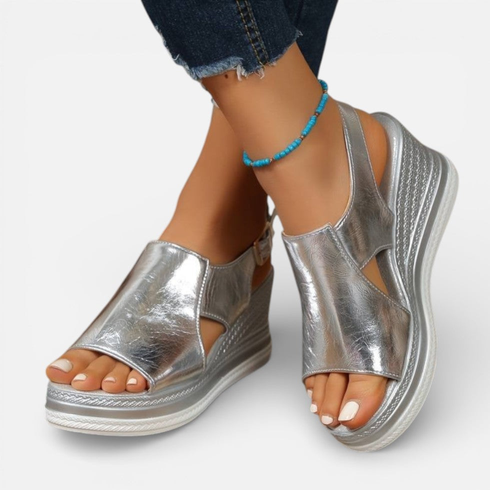Damen Keilsandalen mit Riemen