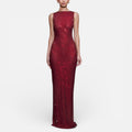 Langes ärmelloses Abendkleid mit schmaler Passform