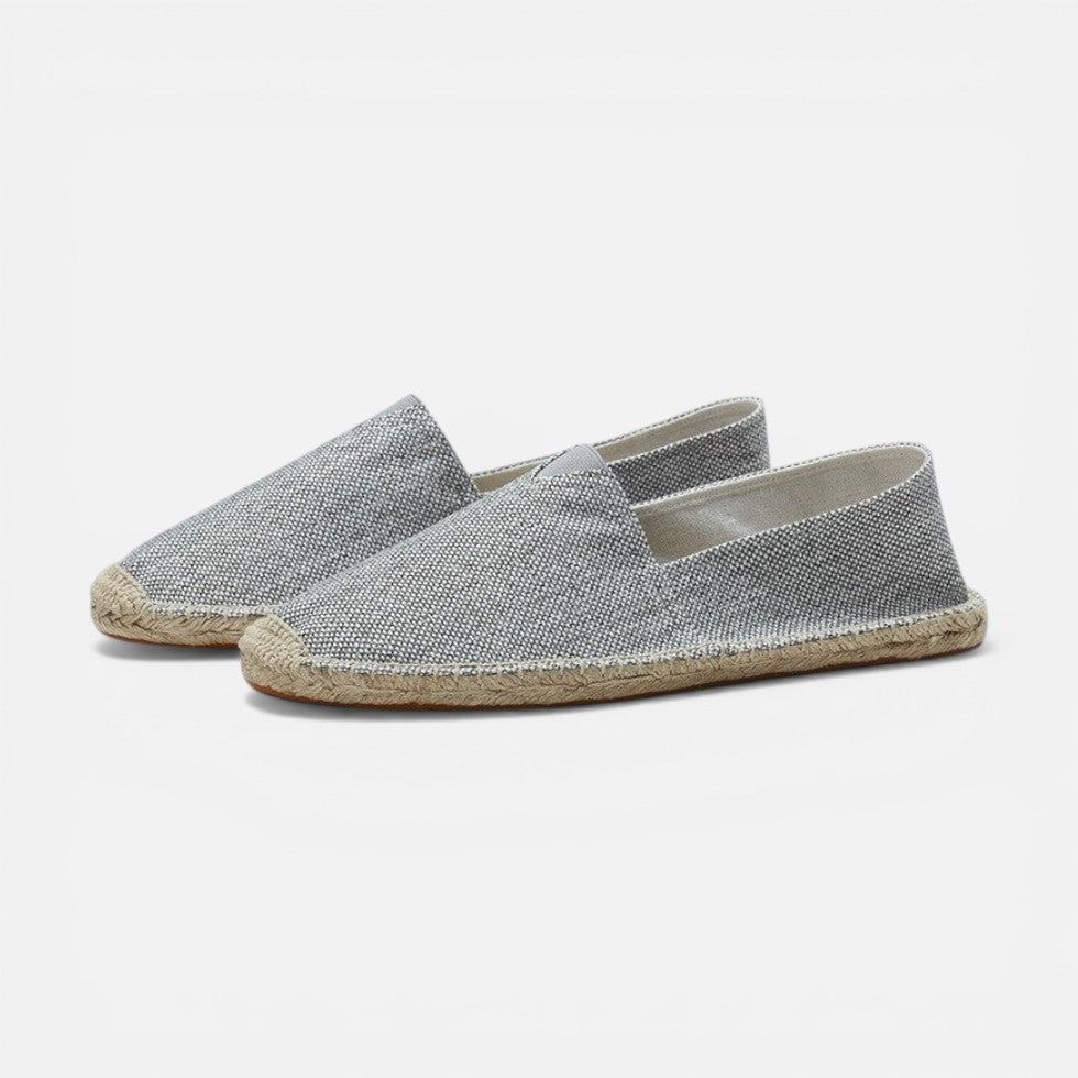 Espadrilles Herren aus Leinen mit flacher Sohle