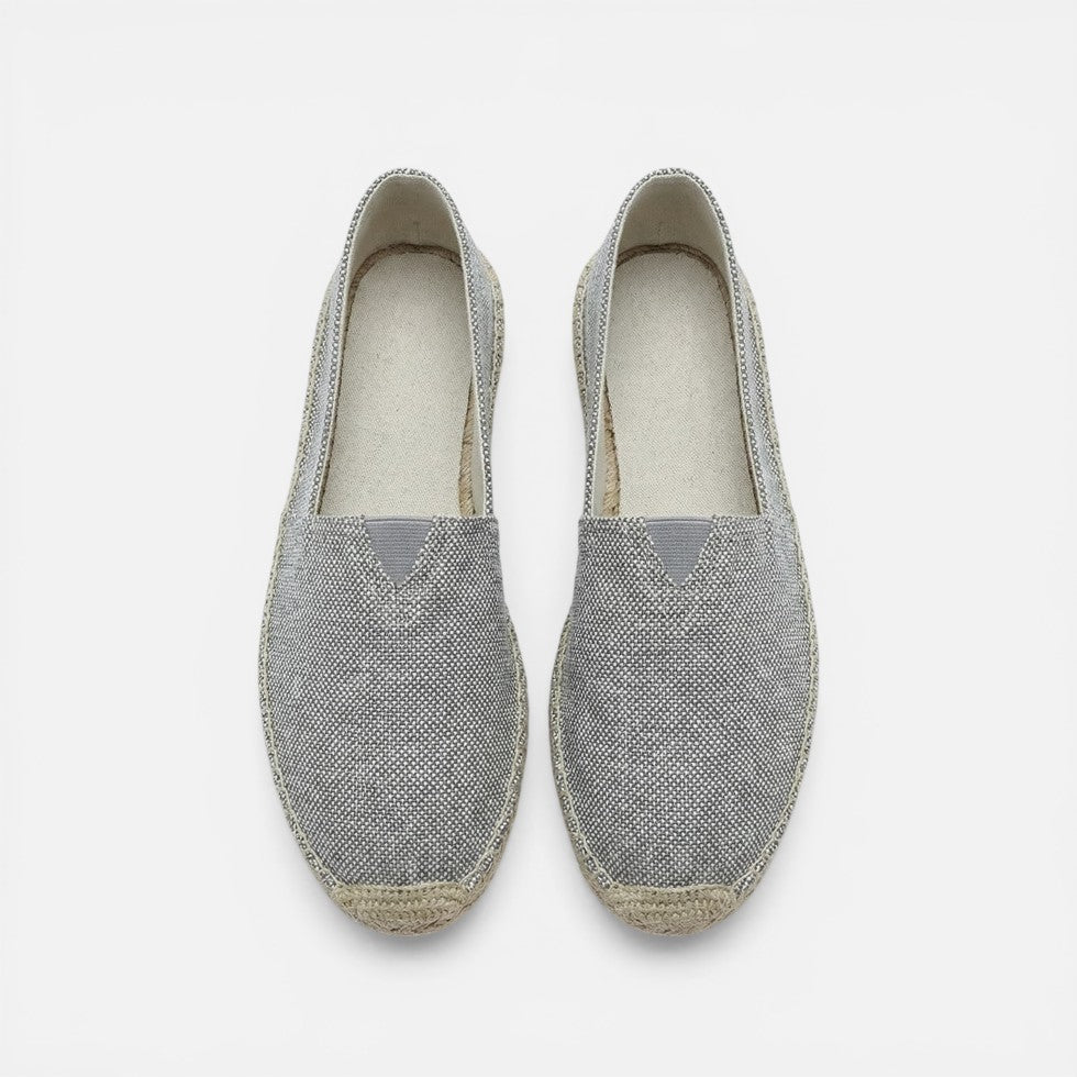 Espadrilles Herren aus Leinen mit flacher Sohle