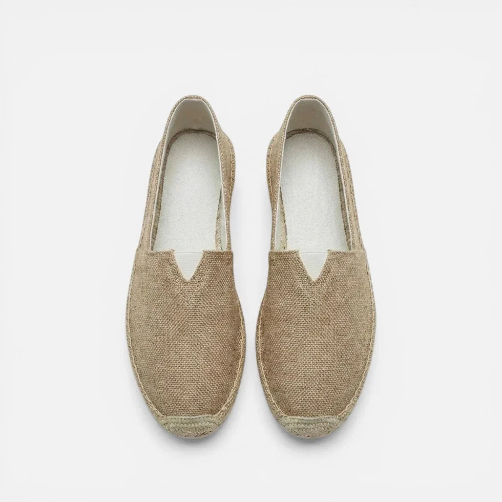 Orthopädische Espadrilles Slip On Leinen Optik