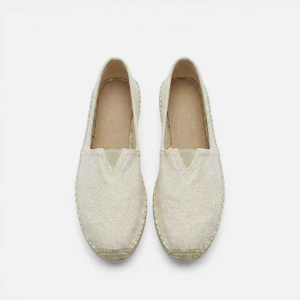 Orthopädische Espadrilles Slip On Leinen Optik