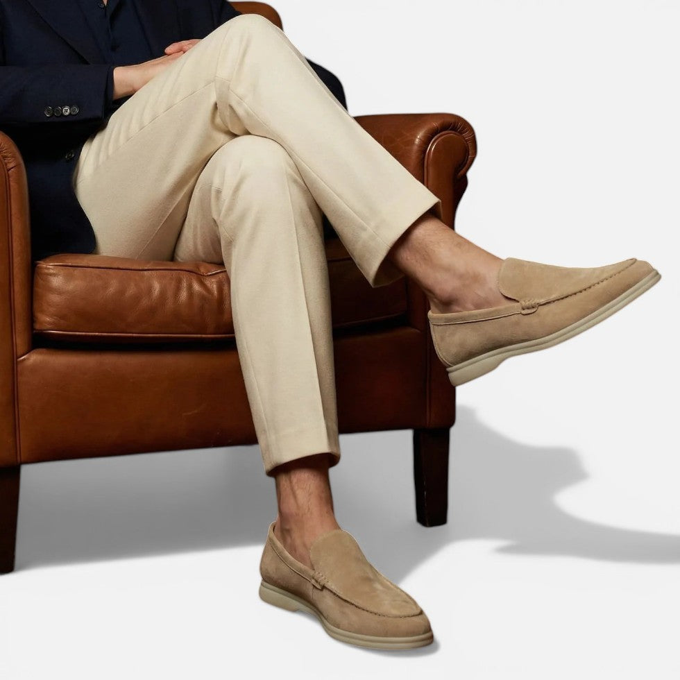 Herren Loafer Slip On Mokassin Wildlederoptik