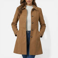 Damen Mantel mit Knopfleiste und tailliertem Schnitt