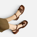 Orthopädische Sandalen Offene Zehen Knöchelriemen Flach