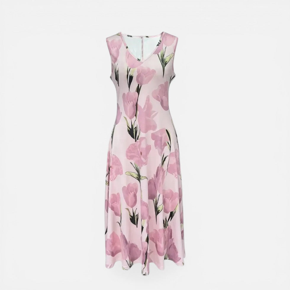 Damen Kleid Set mit Blumenmuster und Kurzjacke