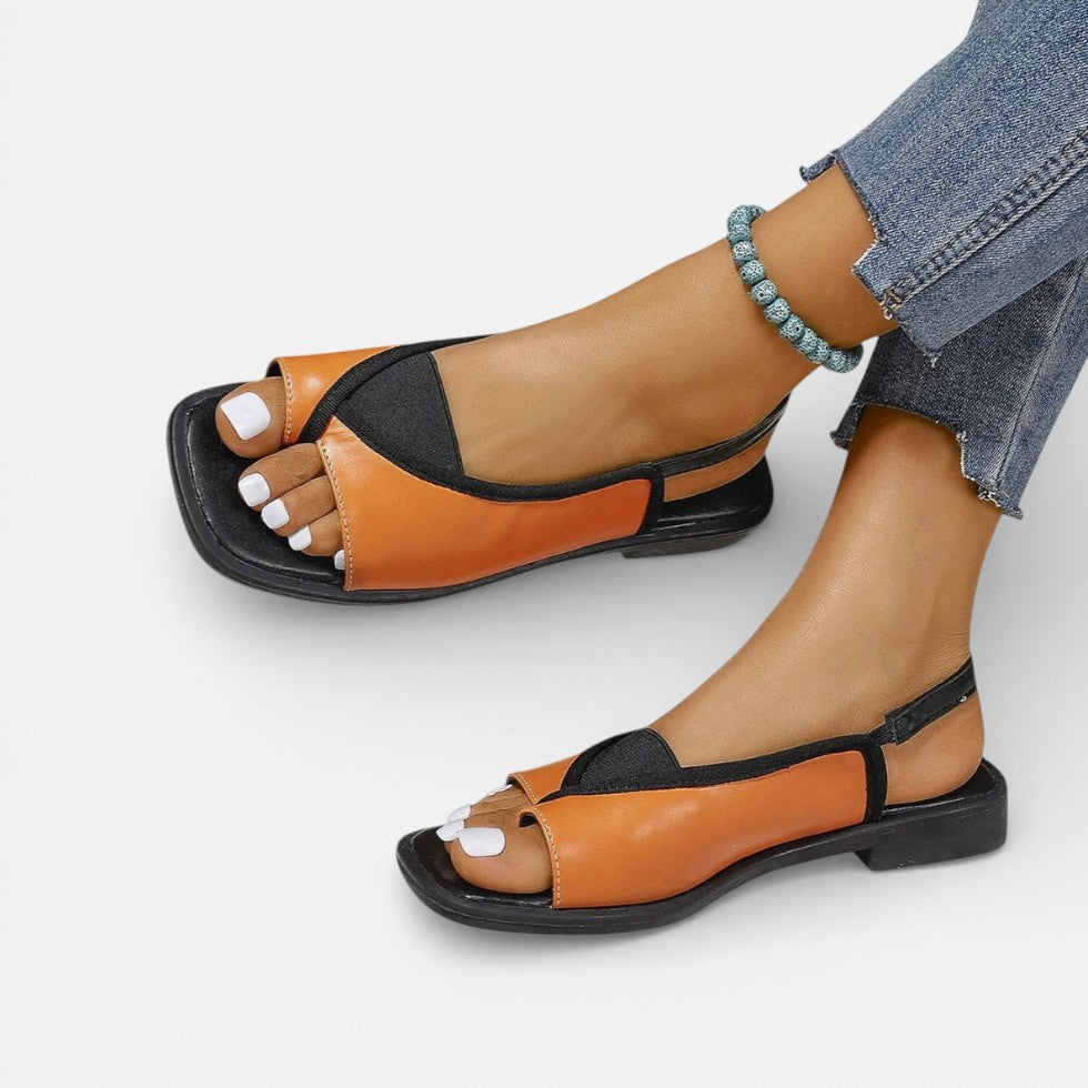 Damen Sandalen mit offener Zehenpartie und Fersenriemen