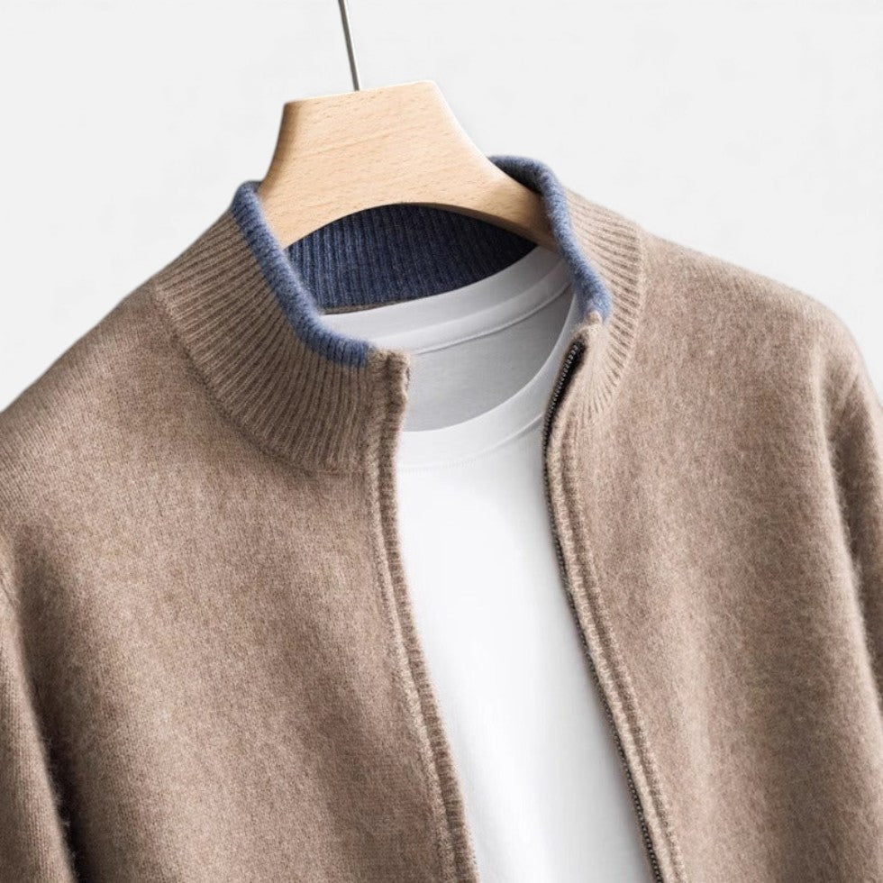 Herren Kaschmir Strickjacke mit weichem Material