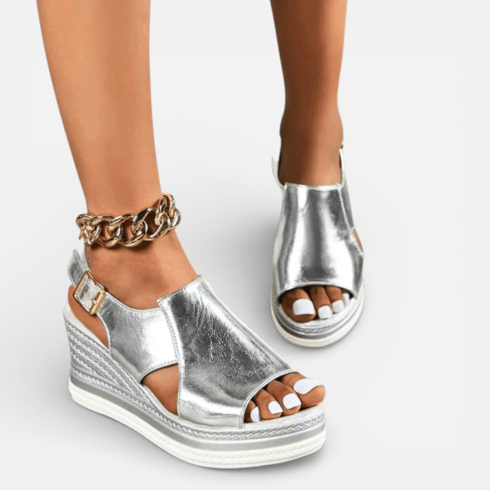 Damen Keilsandalen mit Riemen