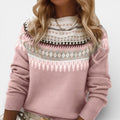 Damen Strickpullover mit dekorativem Muster