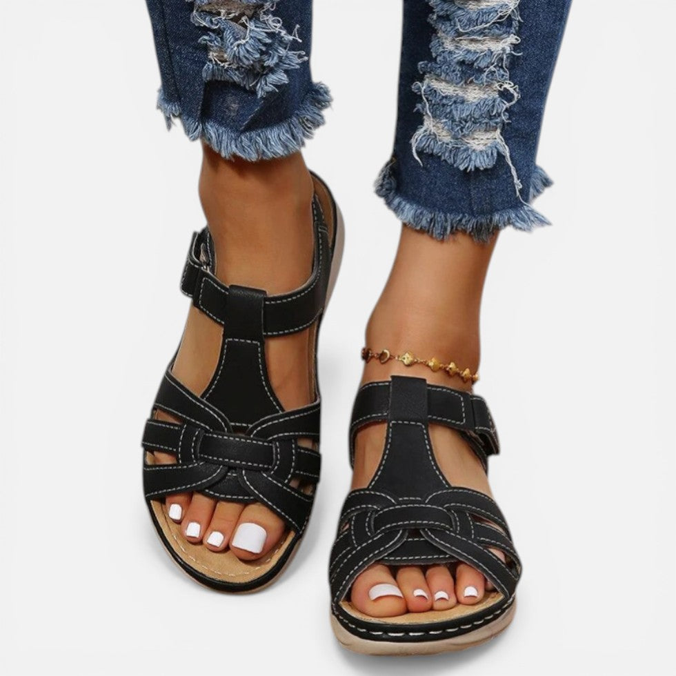 Tanja | Damen Sandalen Verstellbare Riemen Flach – Flache Riemensandalen Sommer 2026