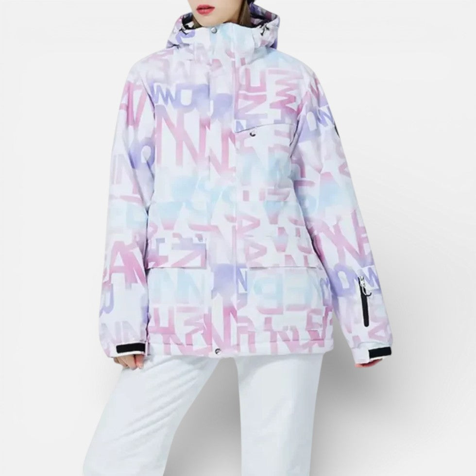 Damen Skianzug mit Kapuzenjacke und Skihose