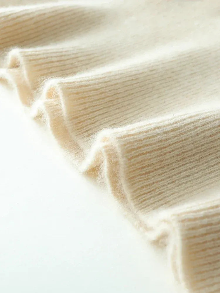 Kaschmir Wickelpullover mit V-Ausschnitt