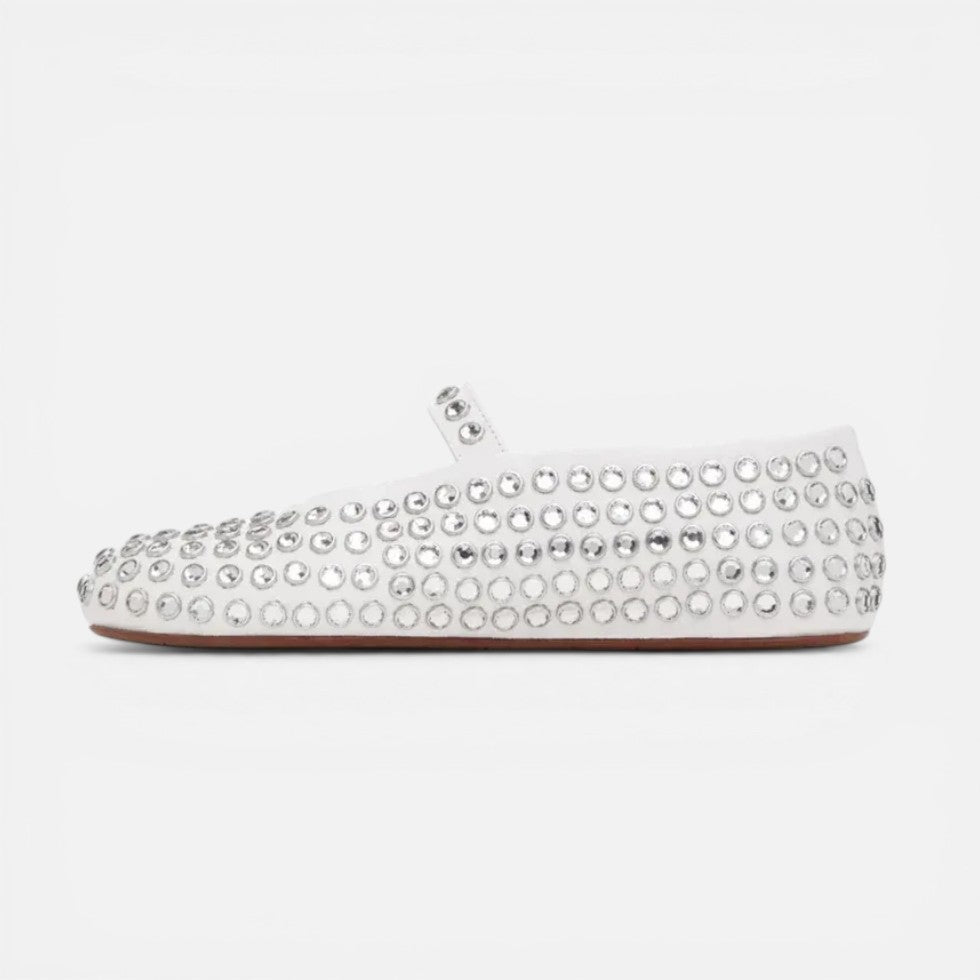Ballerina Schuhe mit Nieten und Riemchen
