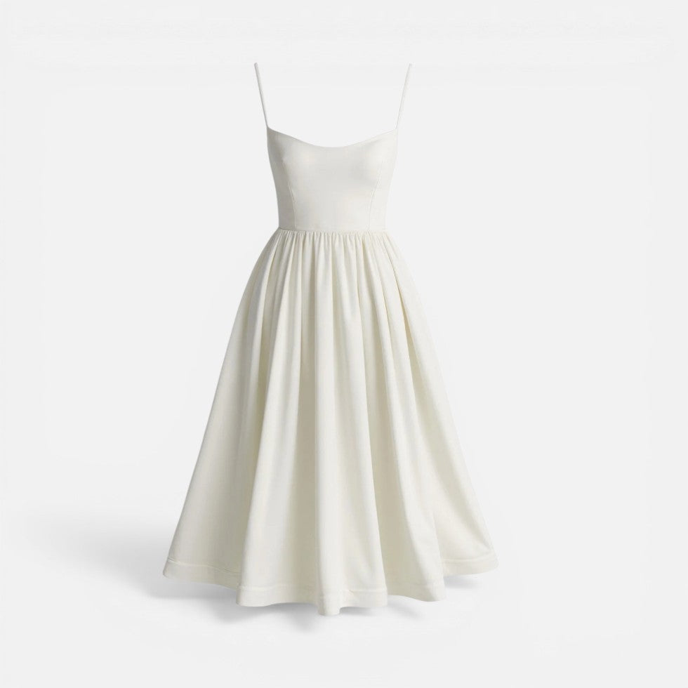 Nadine | Damen Midikleid Spaghettiträger – Trägerkleid Midi Leicht Sommer 2026