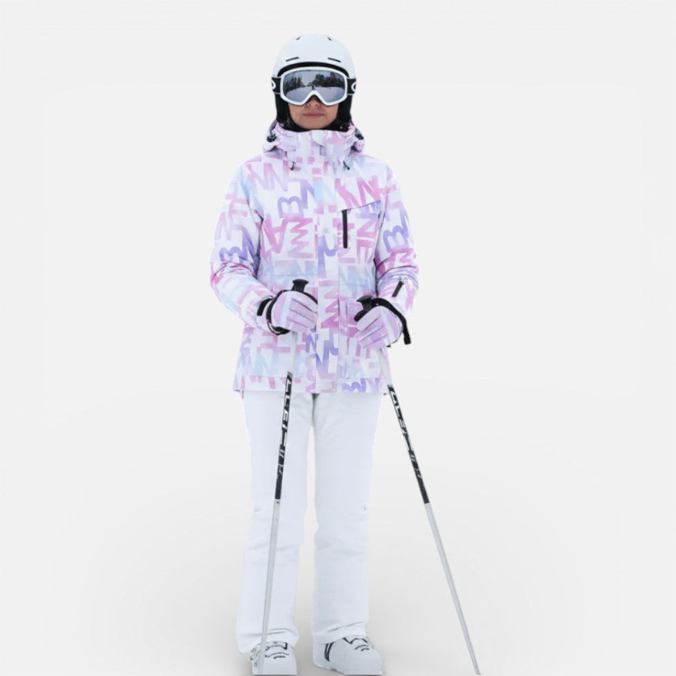 Damen Skianzug mit Kapuzenjacke und Skihose