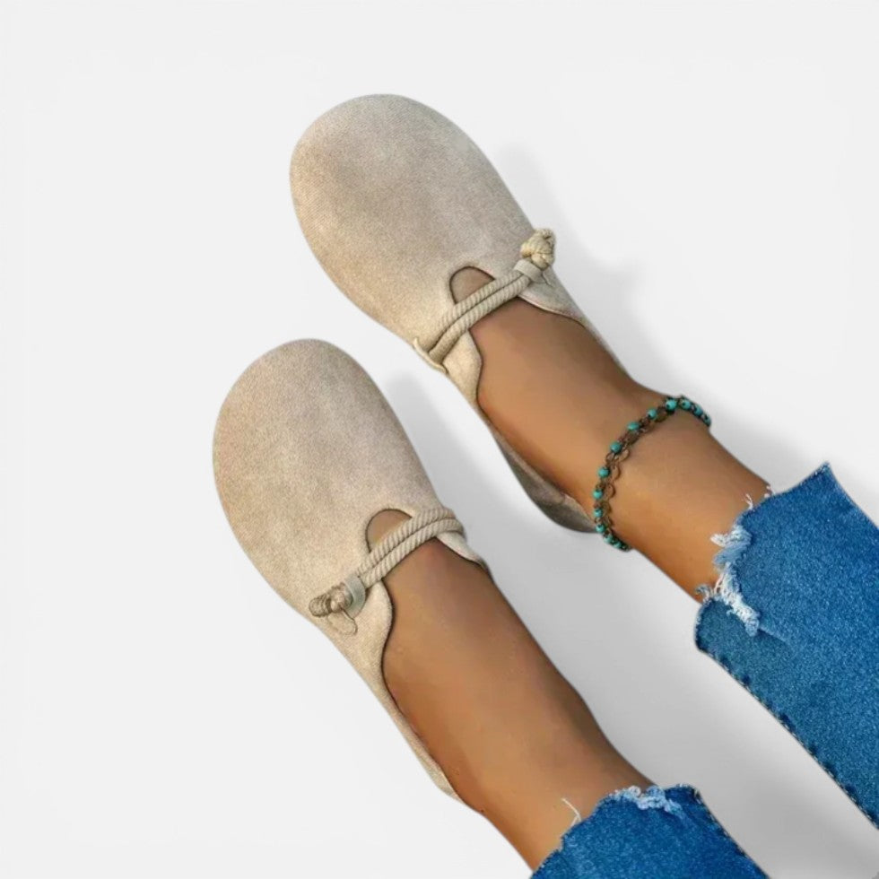 Damen Ballerinas mit Runder Form