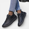 Orthopädische Damen Sneaker mit Klettverschluss und Schnürung