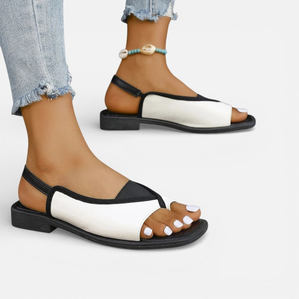 Damen Sandalen mit offener Zehenpartie und Fersenriemen