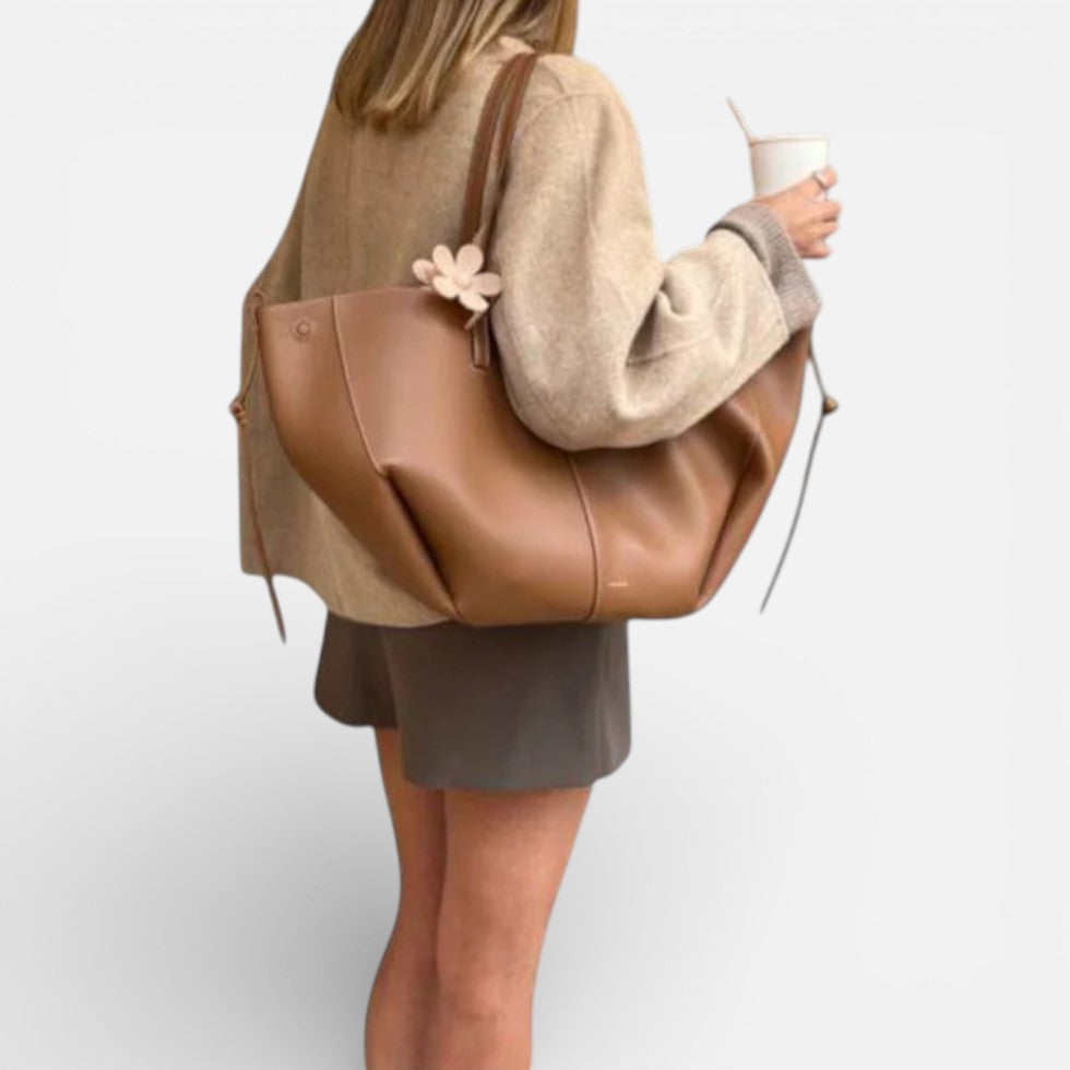 Damen Shopper Tasche mit breiter Form und Schultergriffen