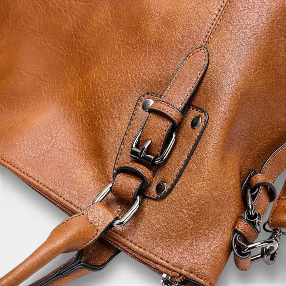 Damen Handtasche mit Schulterriemen und Reißverschlussfach