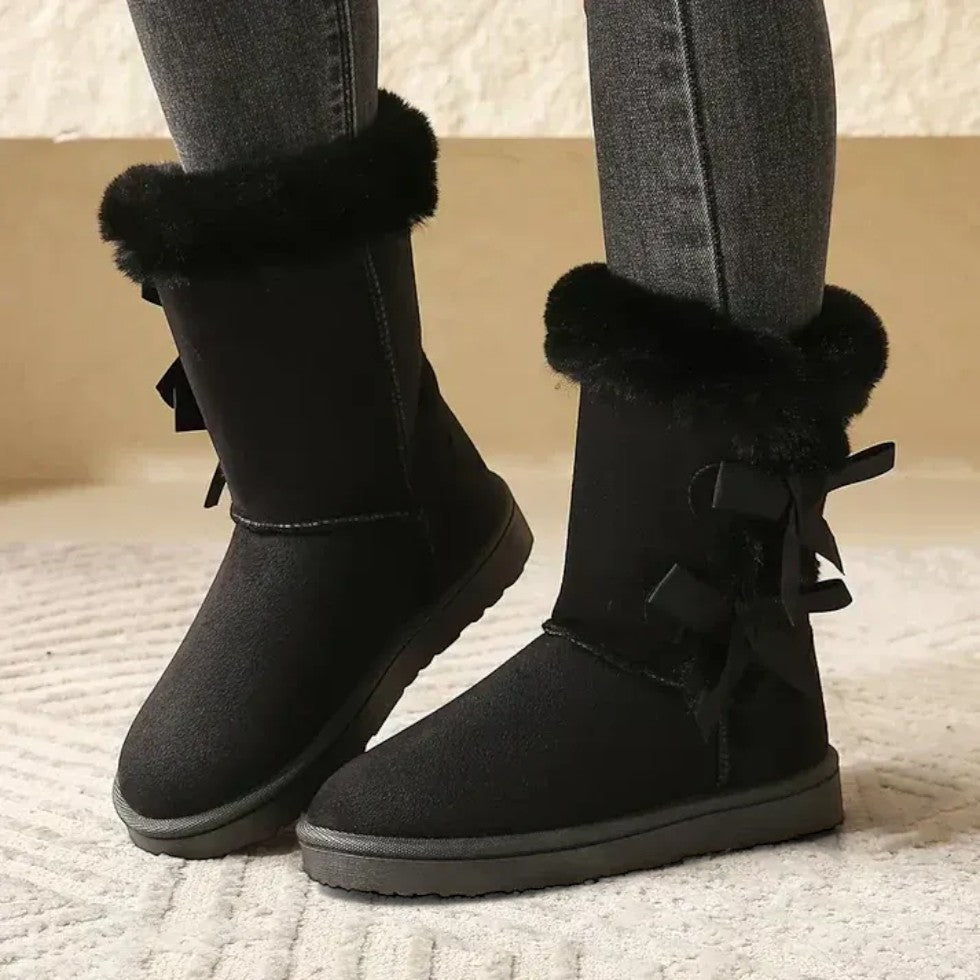 Damen Winterstiefel mit Fellkragen