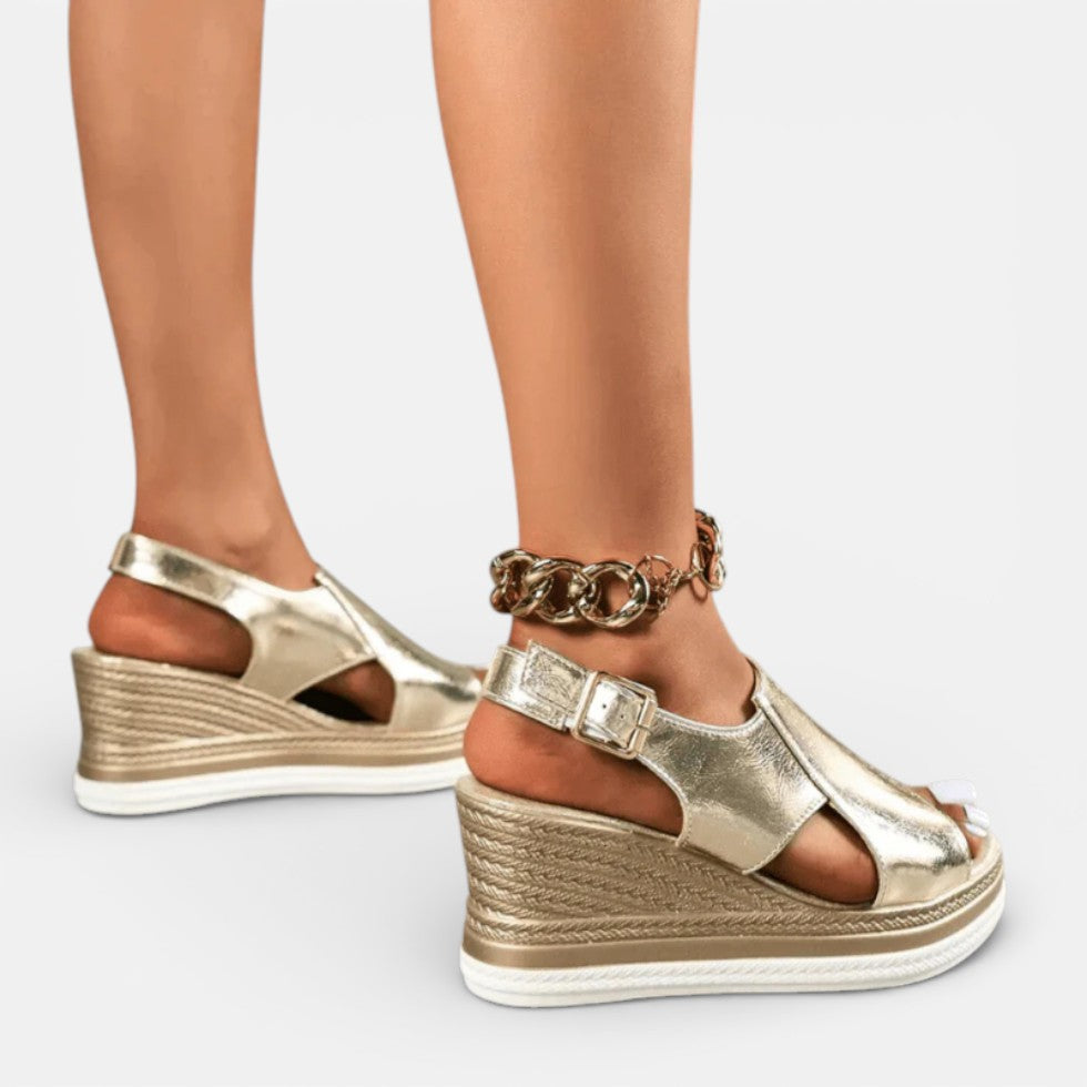 Damen Keilsandalen mit Riemen