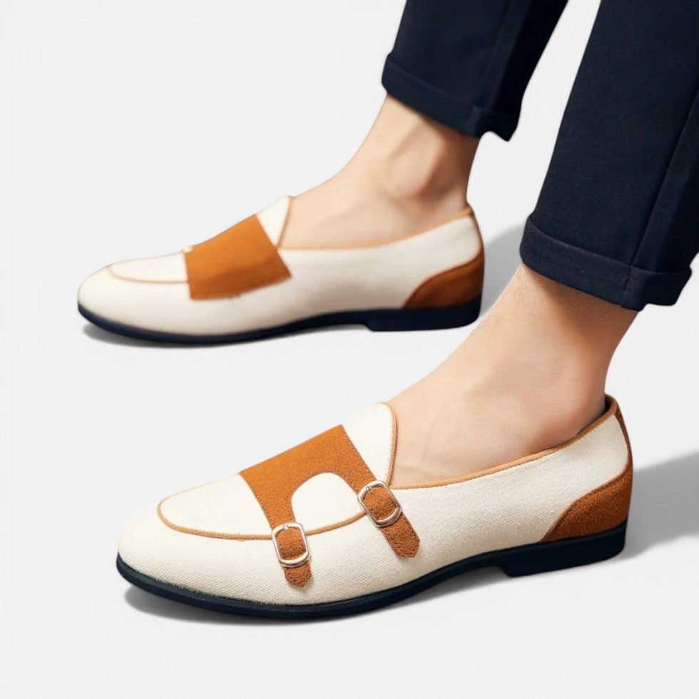 Damen Schuhe mit Schnallenriemen und flacher Sohle
