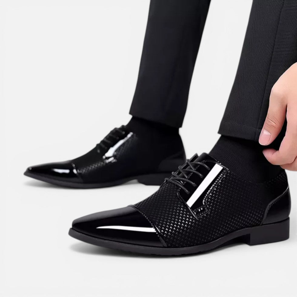 Jürgen | Herren Schnürschuhe Spitz Strukturiert – Elegante Schnürschuhe Business 2026