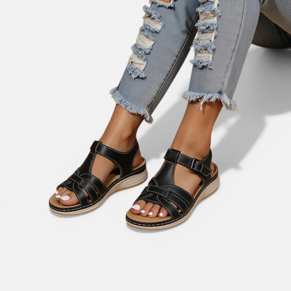 Tanja | Damen Sandalen Verstellbare Riemen Flach – Flache Riemensandalen Sommer 2026