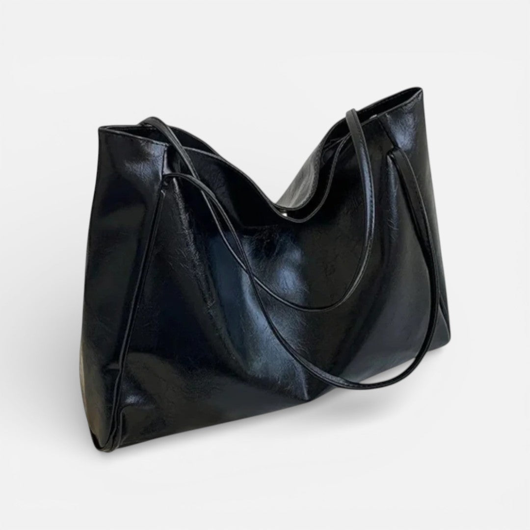 Damen Schultertasche groß mit weicher Form und langen Tragegriffen