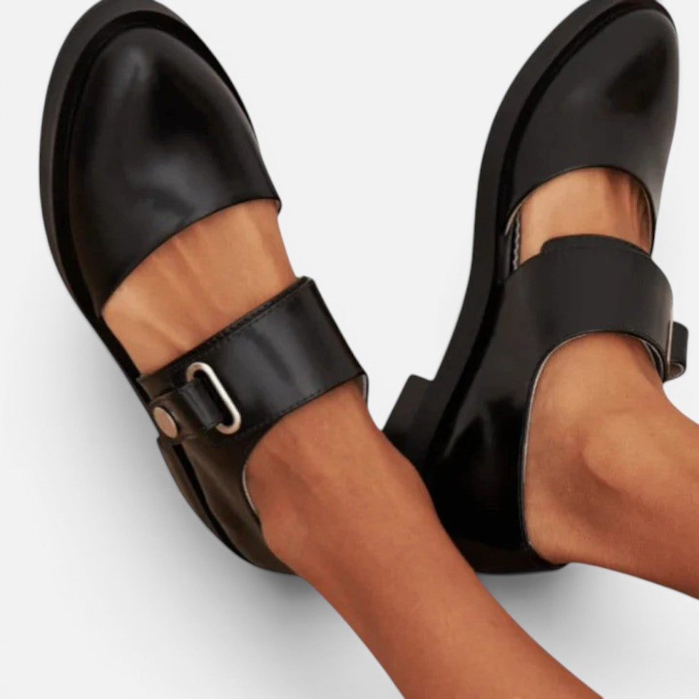 Mary Jane Orthopedic Schuhe Riemen Design Glatte Oberfläche