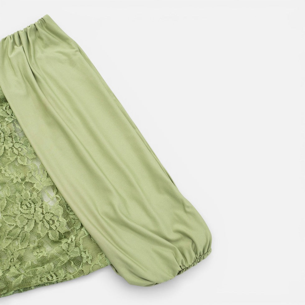 Schulterfreies Umstandskleid mit Spitze