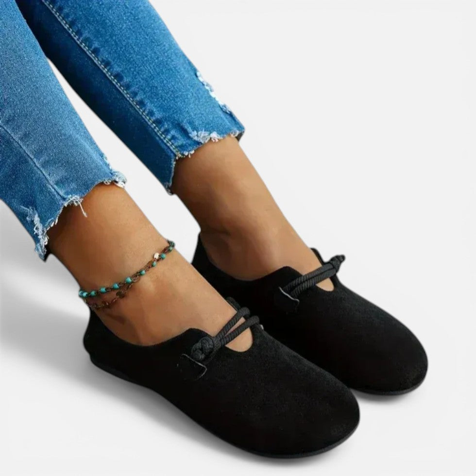 Damen Ballerinas mit Runder Form