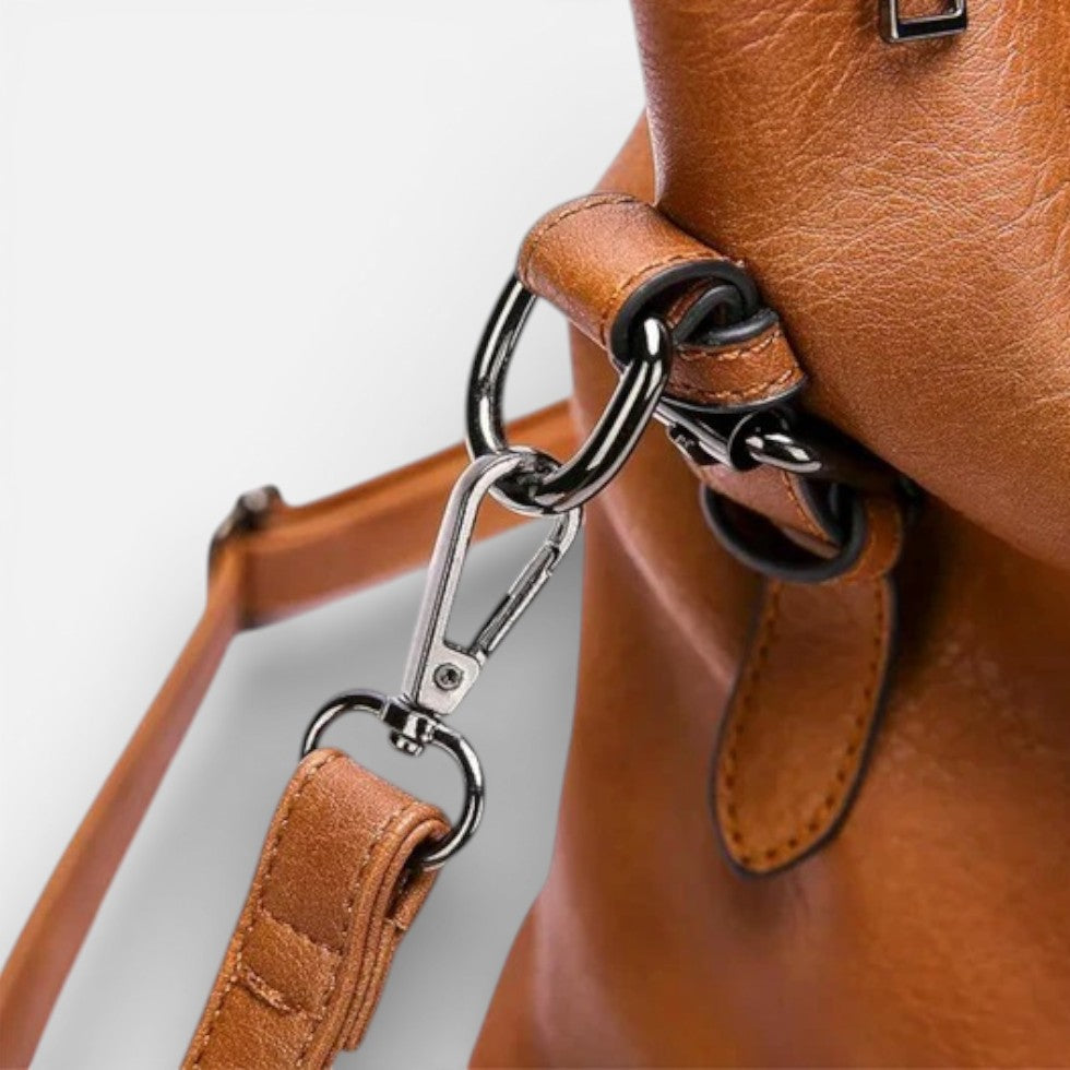 Damen Handtasche mit Schulterriemen und Reißverschlussfach