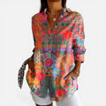 Vera | Damen Bluse Florales Muster Knopfleiste – Blumenbluse Knopf Sommer 2026