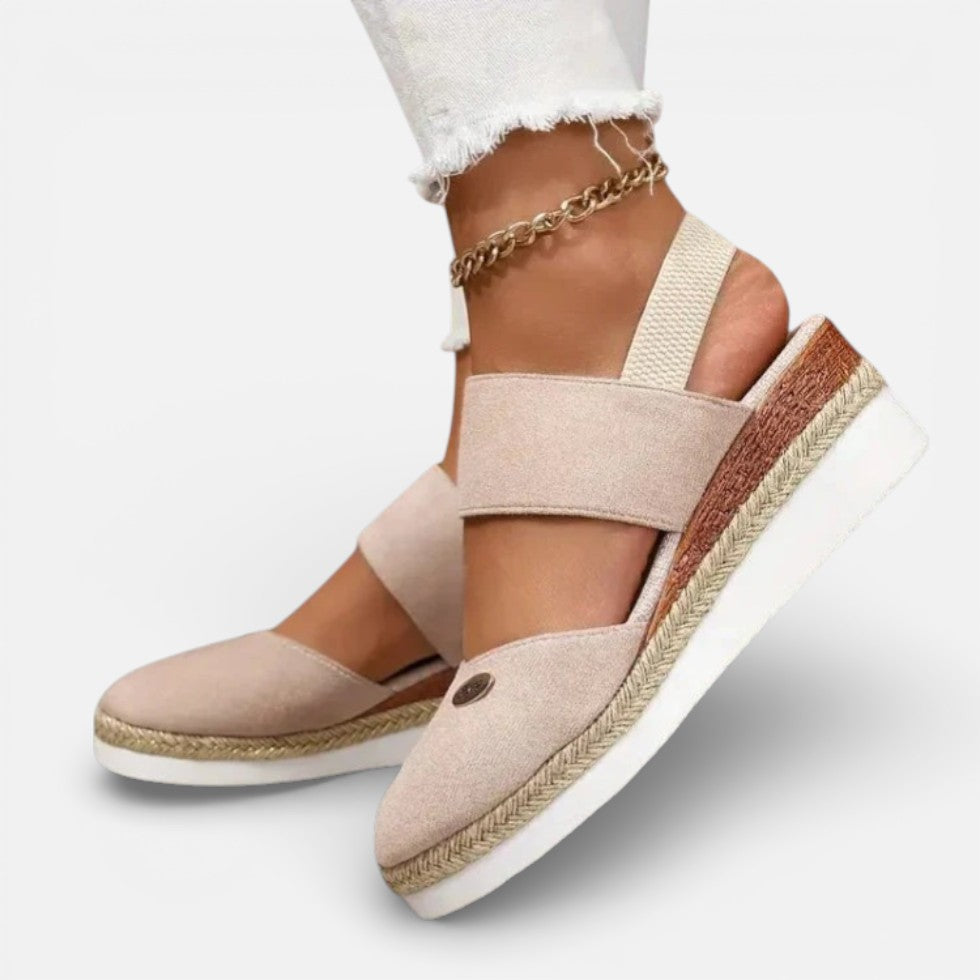 Damen Orthopedic Keilsandalen mit Riemen