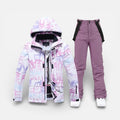 Damen Skianzug mit Kapuzenjacke und Skihose