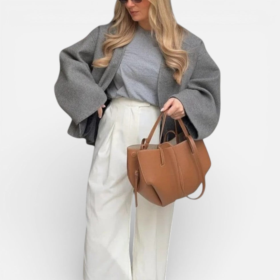 Damen Shopper Tasche mit breiter Form und Schultergriffen