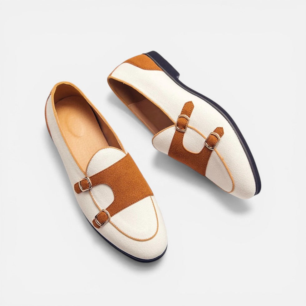Damen Schuhe mit Schnallenriemen und flacher Sohle