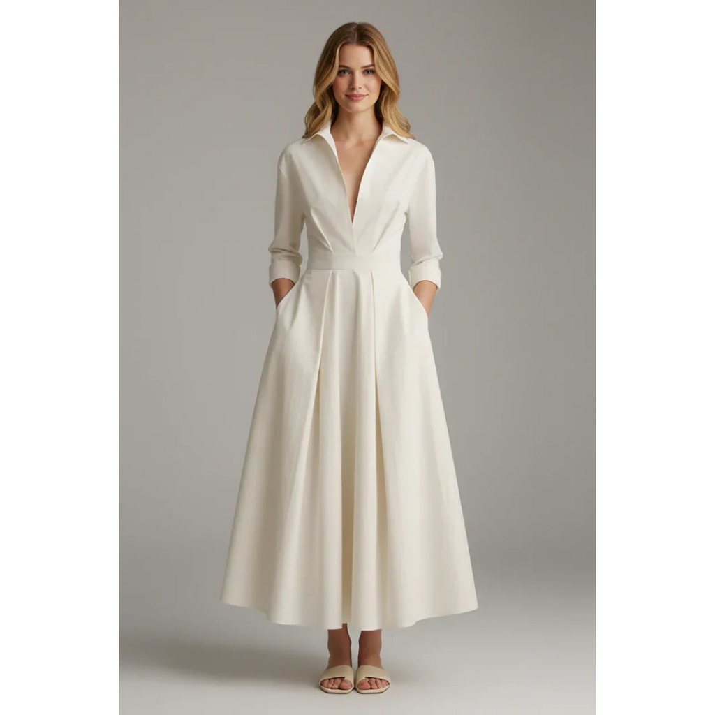 Irina | Damen Sommer Midikleid Elegant für Strand und Alltag